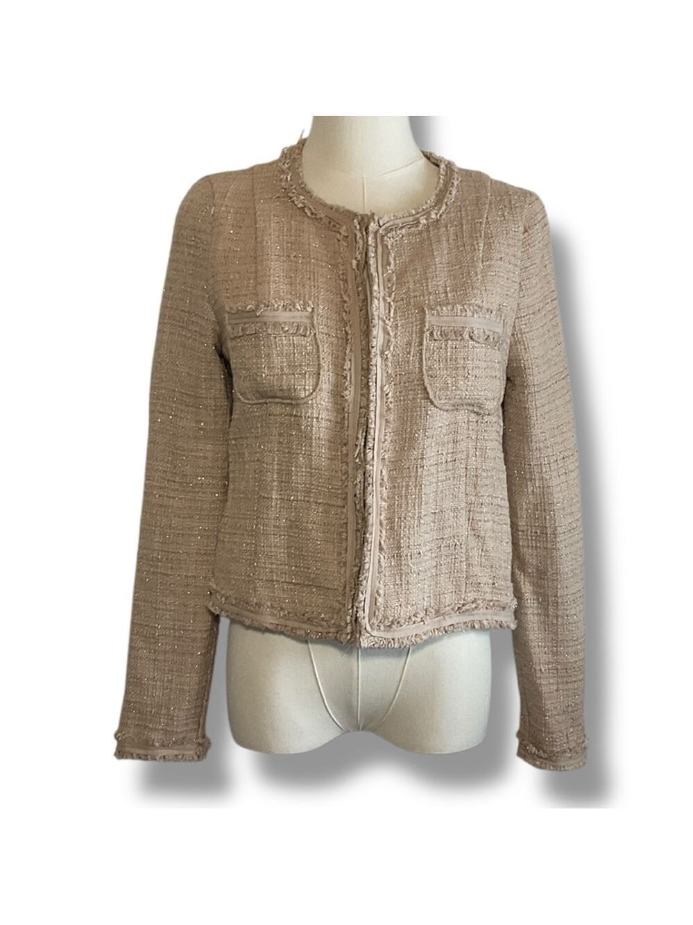 Request Blazer Jacket Beige Tan Size Small